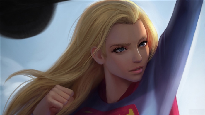 Supergirl Battle Art 4K
