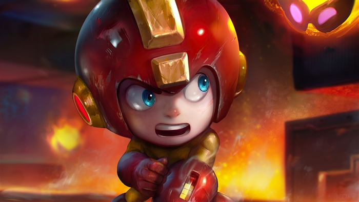 Mega Man from Mega Man Art 4K