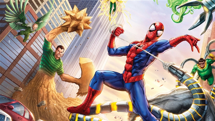Spider-Man vs. Sinister Six Art 4K