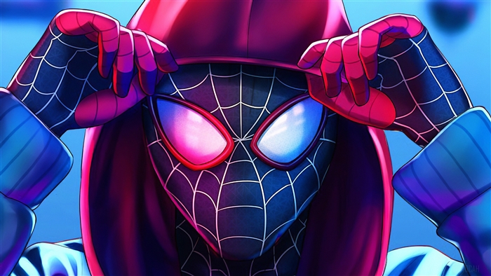 Miles Morales Spiderman in Hoodie 4K Artwork