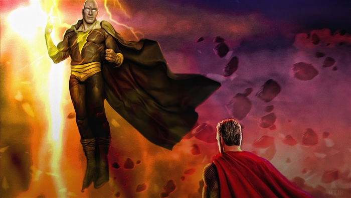 Black Adam vs. Superman Art 4K