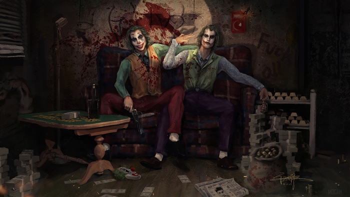 Two Jokers with Gold and Money 4K