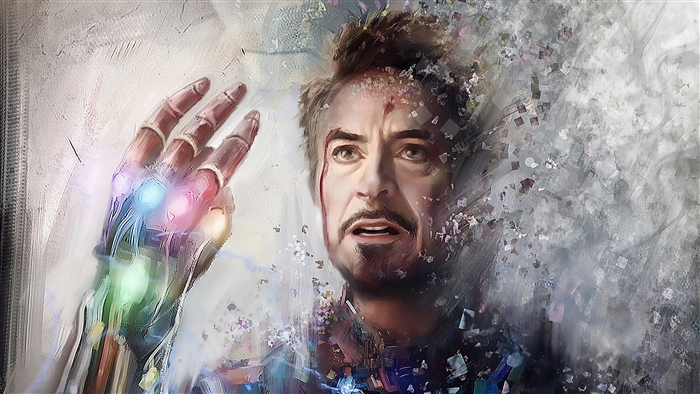 Iron Man With Infinity Stones Art