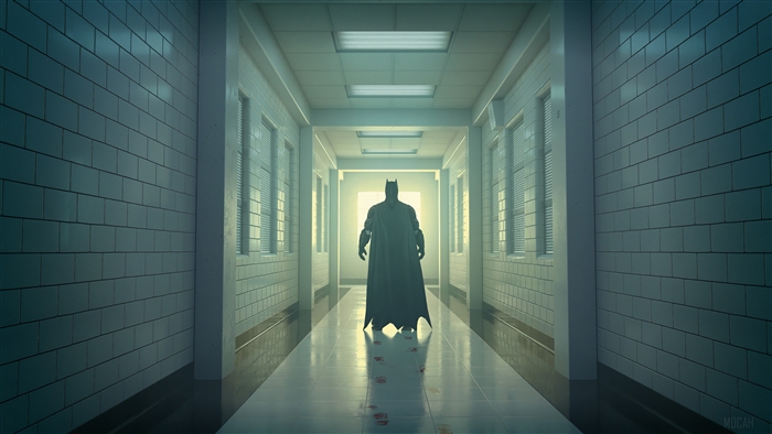 Batman Cosplay in a Hallway 4K