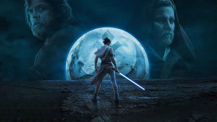 Rey and Force Ghosts from Star Wars The Rise Of Skywalker 4K