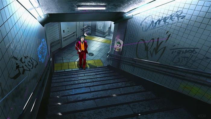 Joker in Subway Stairs 4K