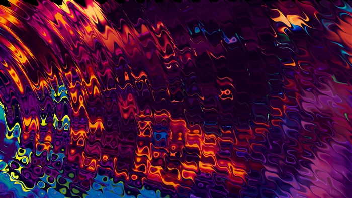 Abstract wavy colorful pattern 4K