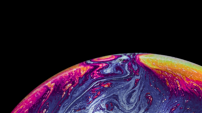 Abstract colorful soap bubble surface 4K