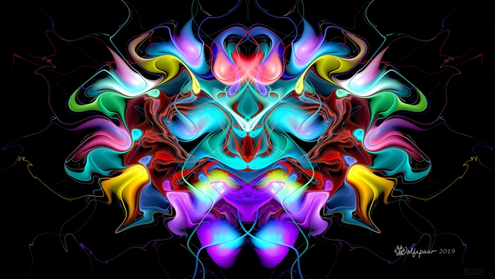 Colorful Abstract Creature Pattern 4K