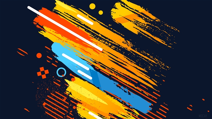 Abstract Geometric Stripes Art 4K
