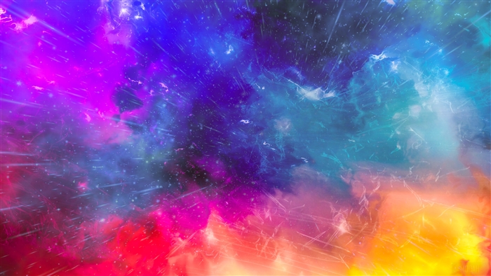 Light Speed Colorful Cosmic Burst 4K