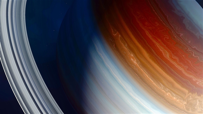 Saturn's Rings and Atmosphere 4K