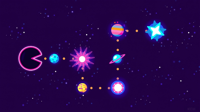 Pacman Eating Planets