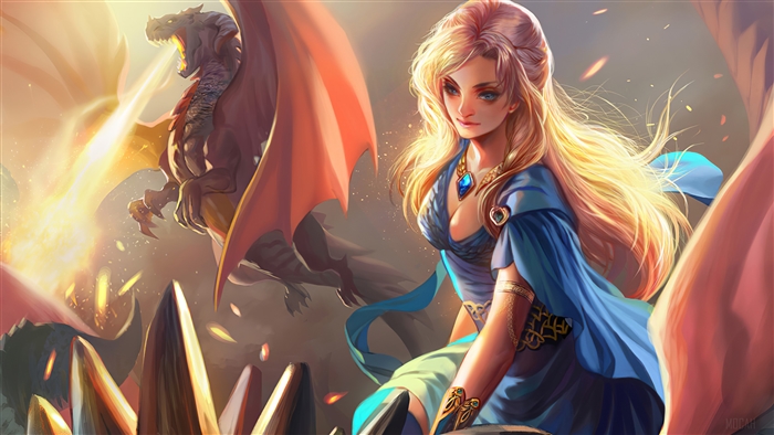 Daenerys Targaryen and Dragons 4K