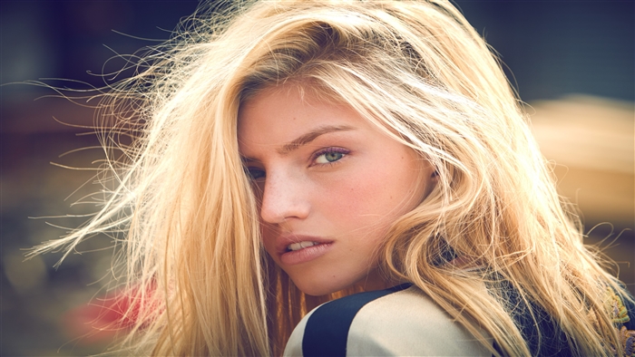 Blonde Hair Girl Outdoor