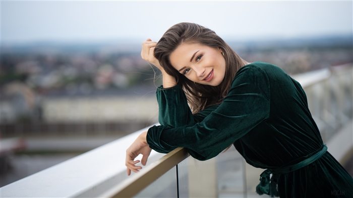 Cute Girl Smiling Looking At Viewer