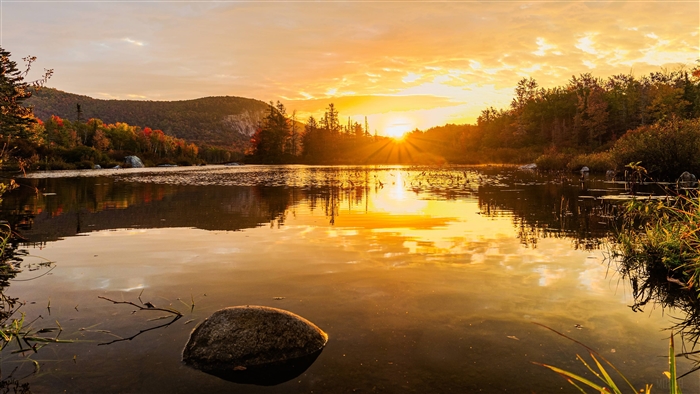 Sunset over Groton State Forest, Vermont 4K