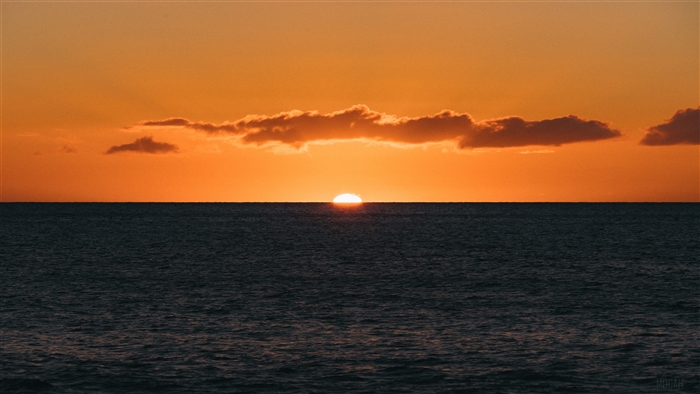 Sunset over the ocean