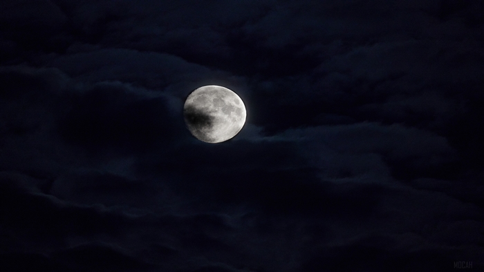 Moon Behind Clouds
