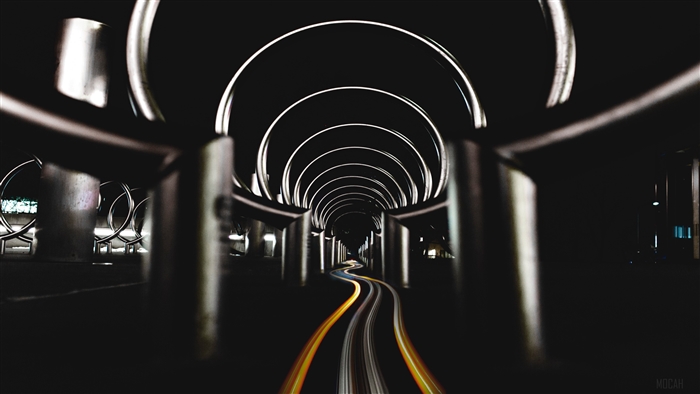 Long Exposure Circles Tunnel