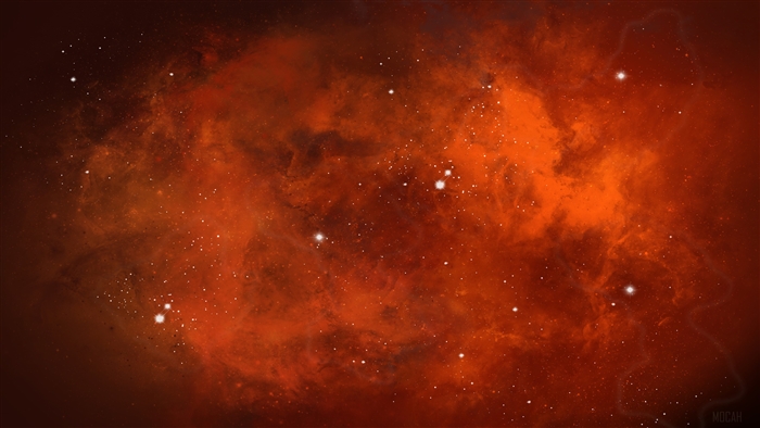 Orange Nebula with Stars 4K