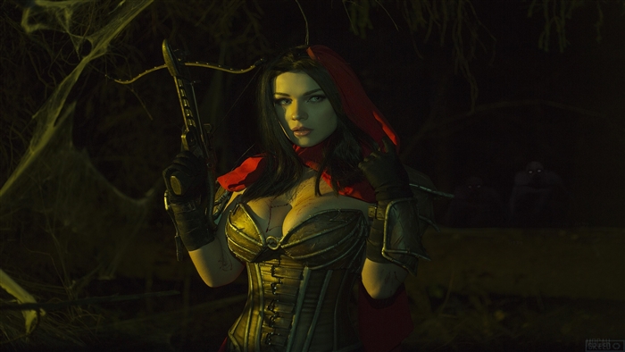 Demon Hunter with Crossbow in Forest