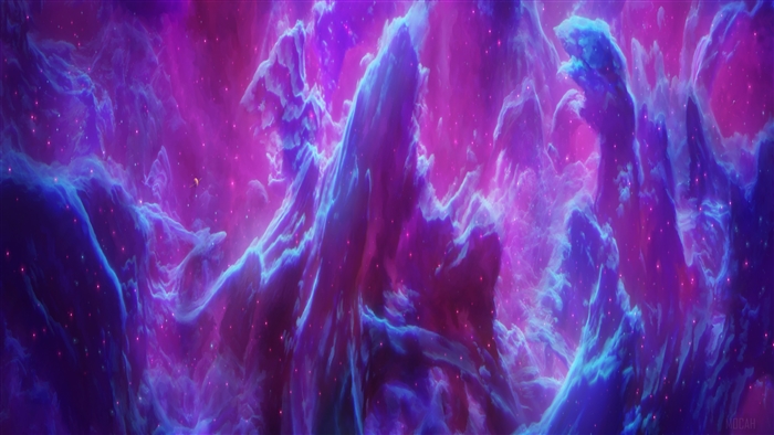 Purple Nebula with Stars 4K