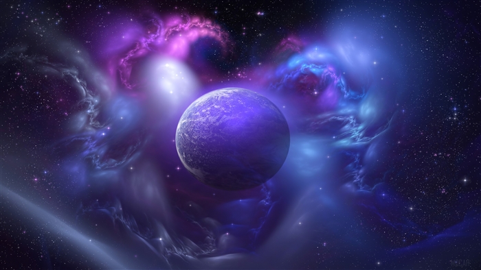 Purple Planet in Nebula 4K