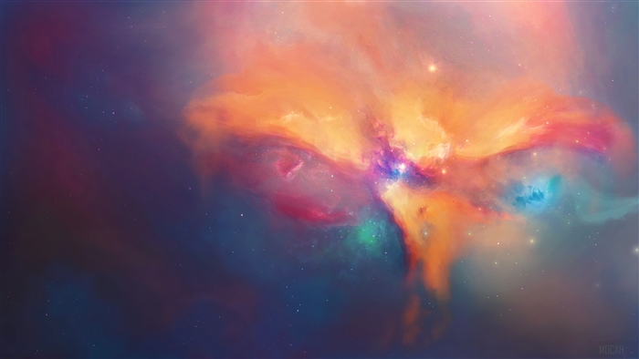Colorful Nebula in Space 4K