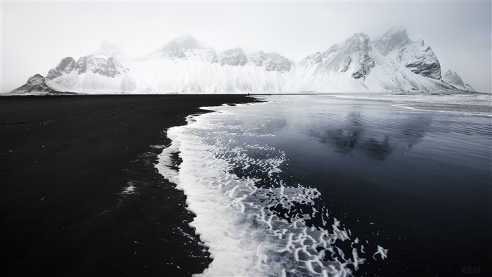 Snow Covered Coast