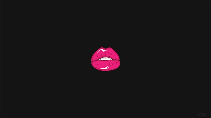 Pink Lips Minimalist 4K