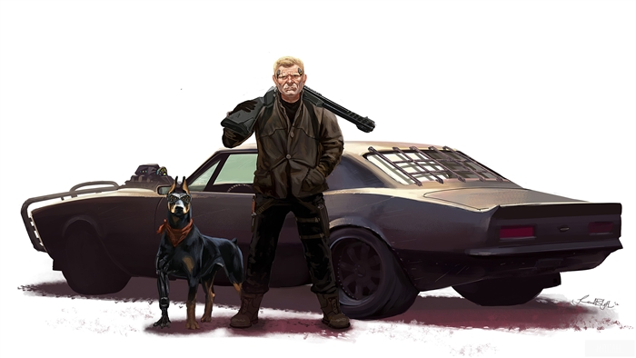 Coan and Pox with a car 4K