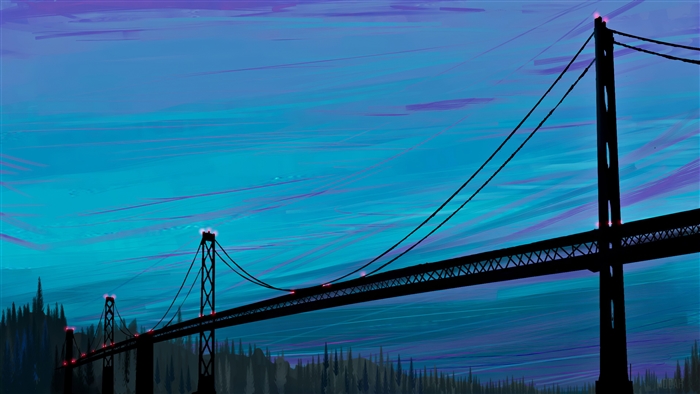 Digital Art 4K Sea Bridge
