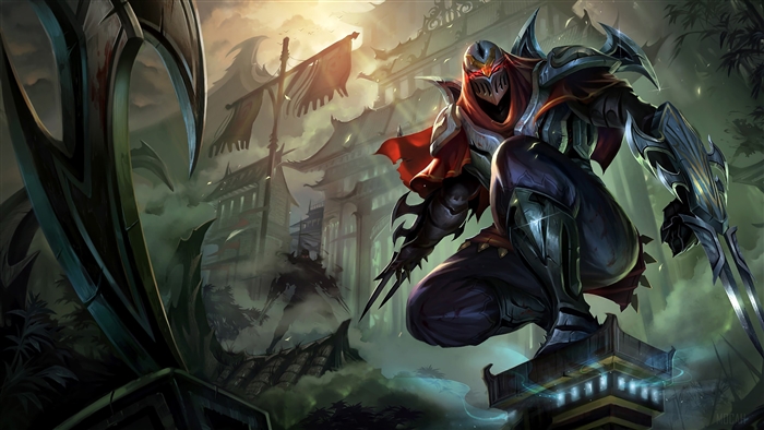 Zed from League of Legends Splash Art 4K