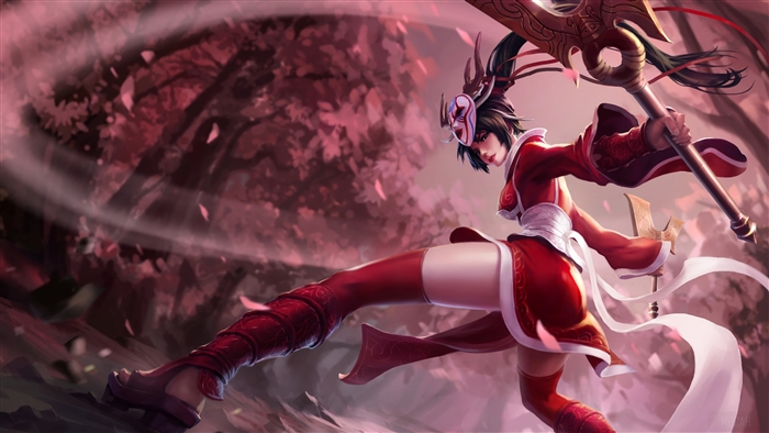 Akali from League of Legends Blood Moon 4K