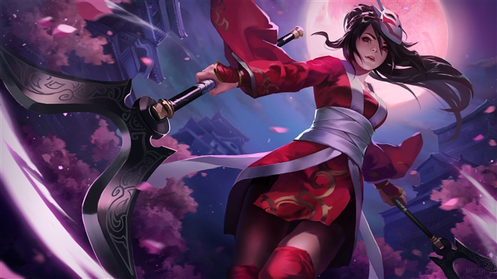 Blood Moon Akali from League of Legends 4K