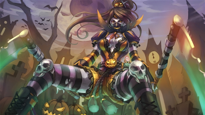 Halloween Akali from League of Legends 4K