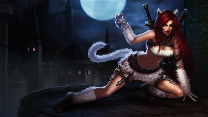 Kitty Cat Katarina from League of Legends 4K