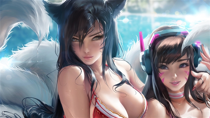 Ahri and D.Va Stunning 4K Character Art