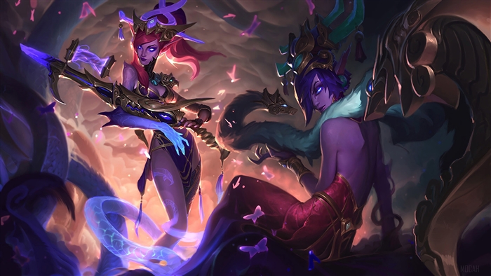 Lunar Wraith Morgana and Caitlyn from League of Legends 4K