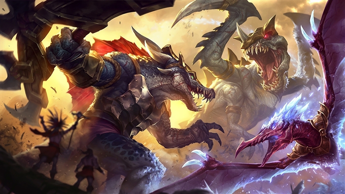 Renekton, Anivia, and Cho'Gath from League of Legends 4K