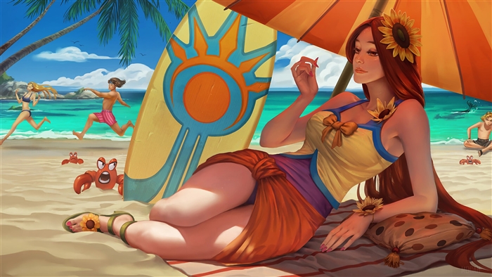 Pool Party Leona from League of Legends 4K
