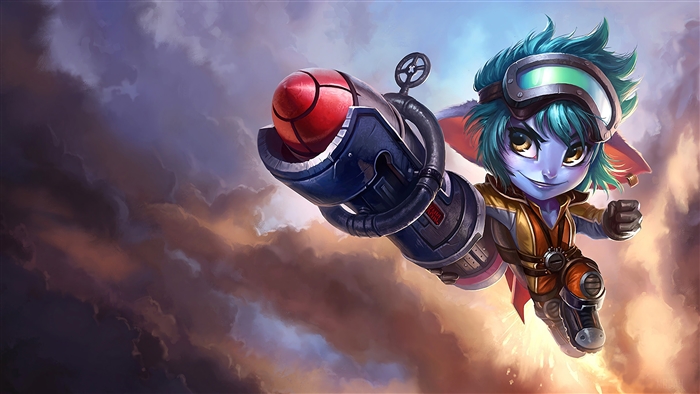 Tristana from League of Legends with Rocket Launcher