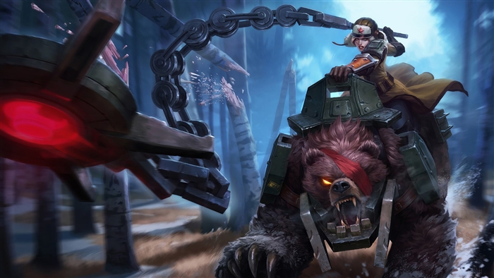 Sejuani on a Bear from League of Legends 4K