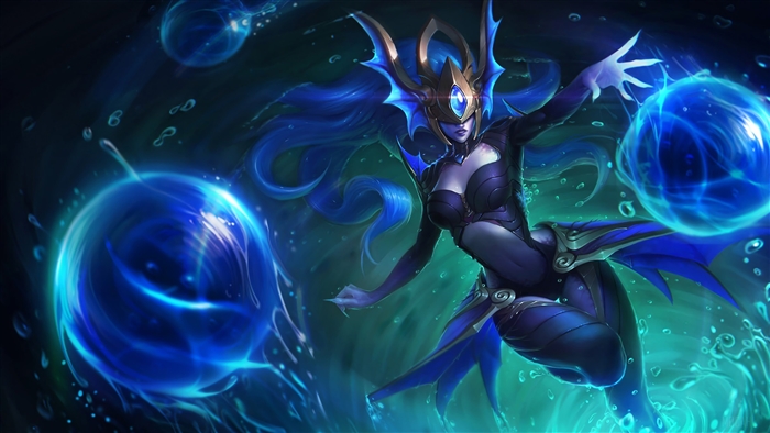 Atlantean Syndra from League of Legends 4K