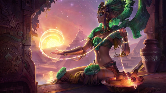 Sun Goddess Karma from League of Legends 4K