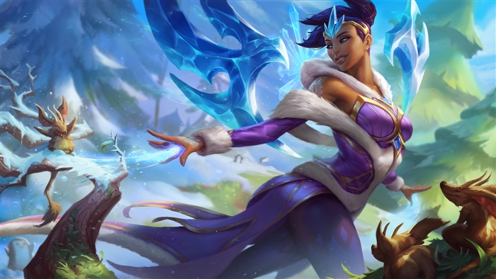 Winter Wonder Karma from League of Legends 4K