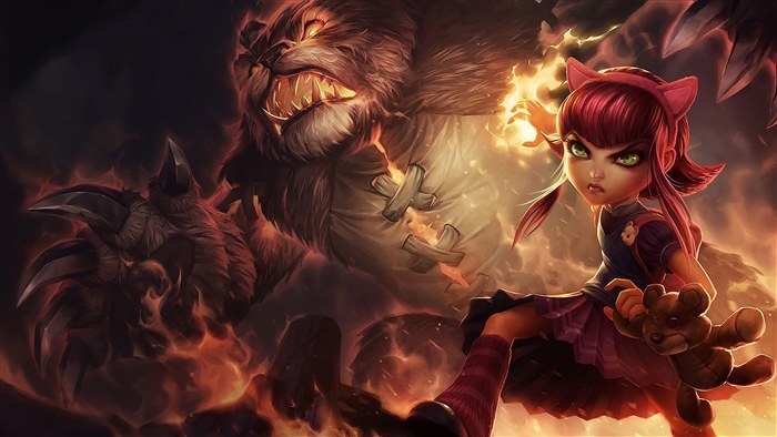 Annie and Tibbers from League of Legends 4K