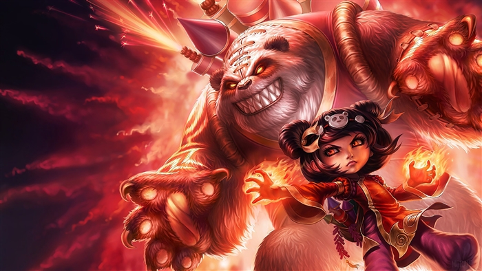 Annie and Tibbers from League of Legends 4K