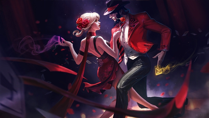 Tango Twisted Fate and Evelynn from League of Legends 4K